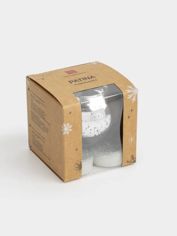 Шай шамы, 4 см, 4 дана, шам ұстағышы бар, шыны, шампан, Patina, image-4