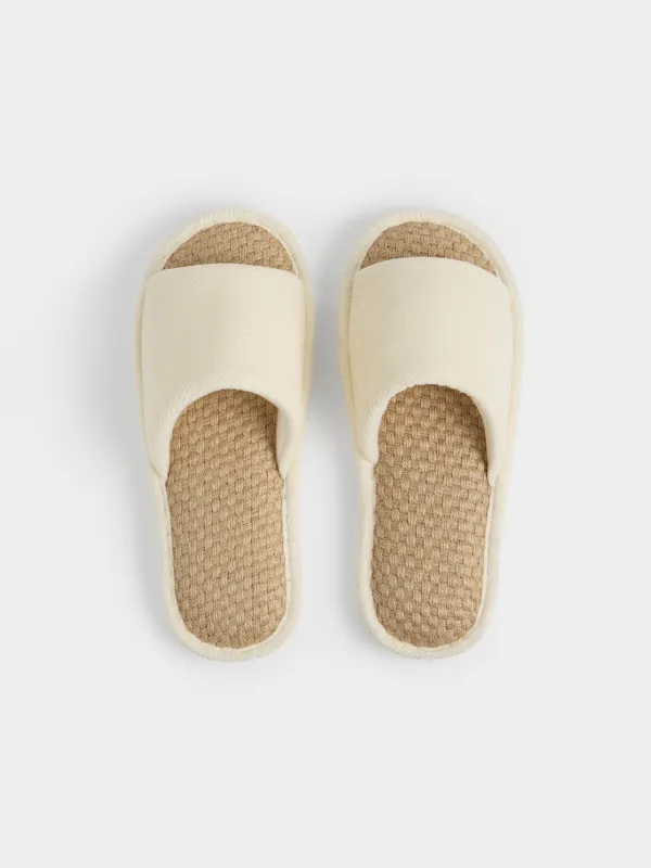 Әйелдер тәпішкелері, өлшемі 36-37, полиэстер/зығыр, сүт түстес, Isla, image-1