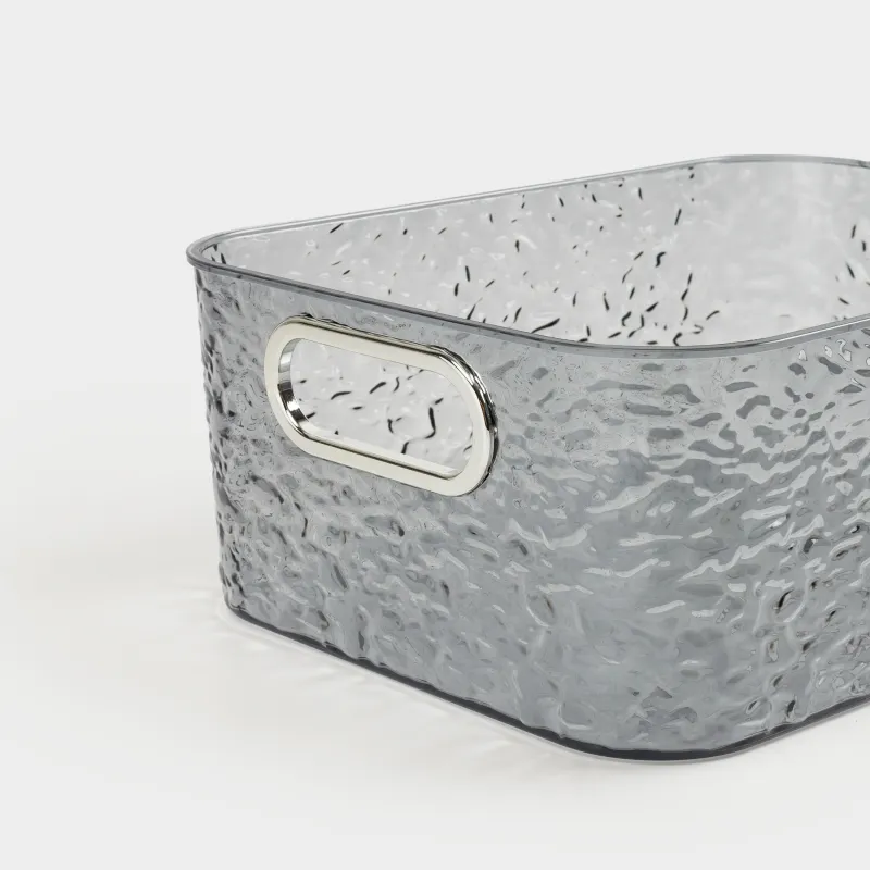 Жәшік-органайзер, 27х21х10 см, шаруашылық, тұтқалары бар, пластик, сұр, Renaissance clear, image-7