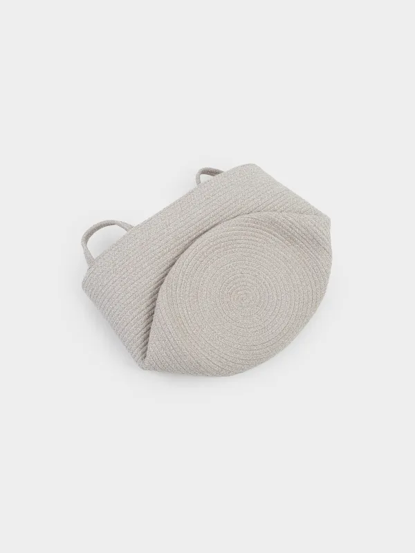 Сумка для хранения белья, 38х36 см, с ручками, хлопок/полиэстер, круглая, молочная, Tote, image-5