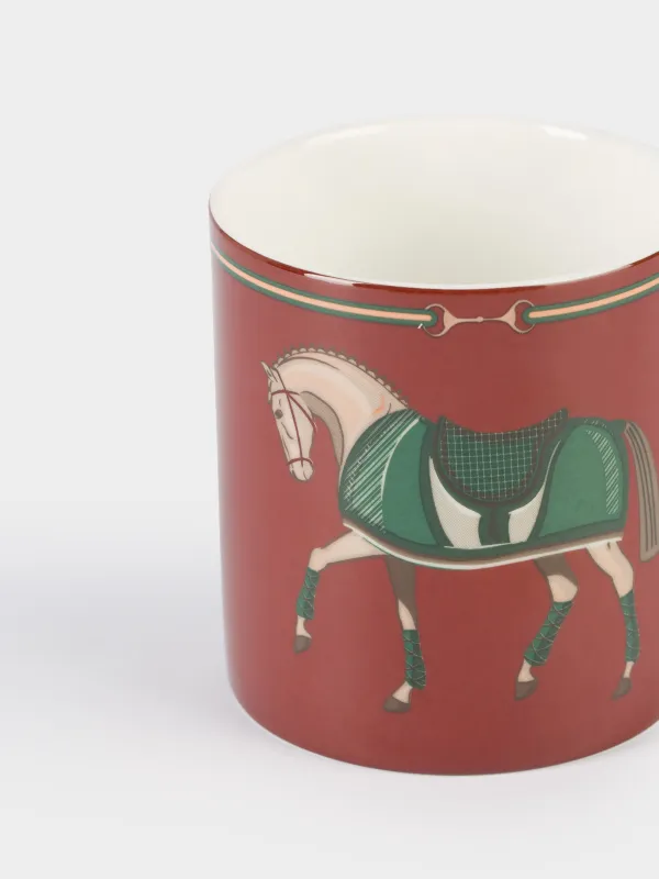 Саптыаяқ, 380 мл, фарфор F, қызыл, Жылқы, Warhorse, image-2