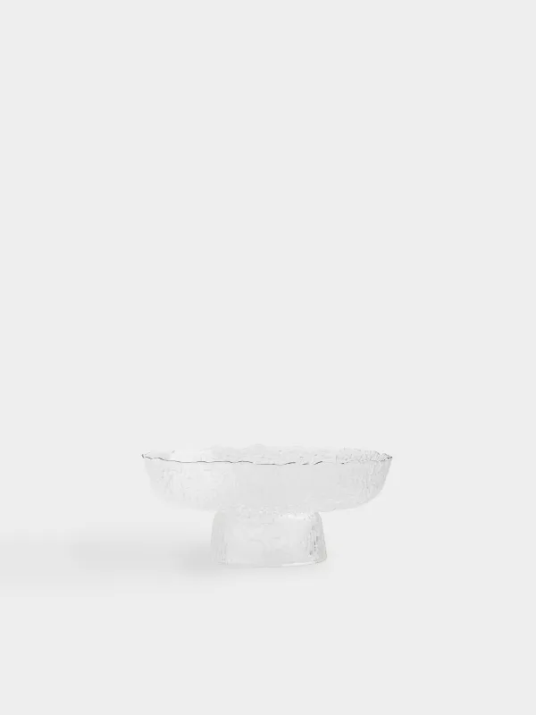 Ваза для фруктов, 20х8 см, на ножке, Nautilus silver, image-0