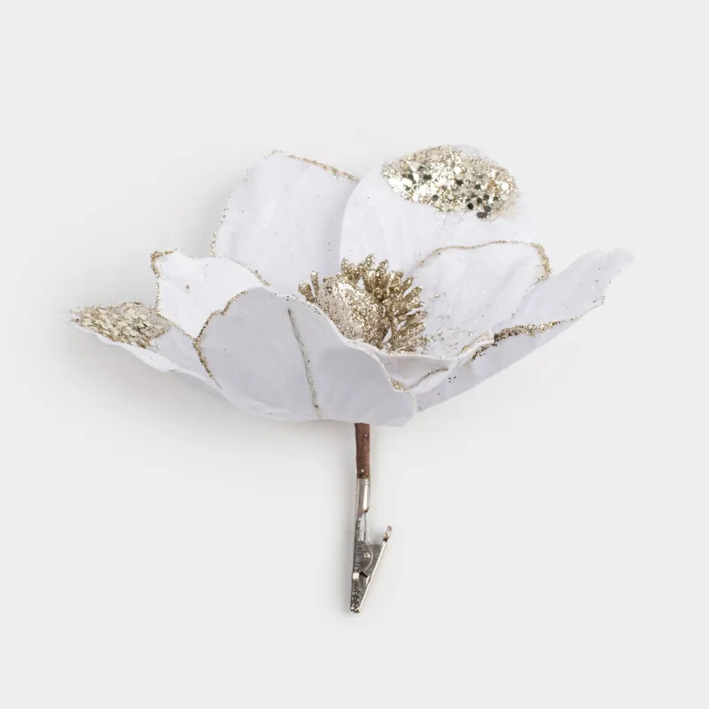 Украшение декоративное, 20 см, на клипсе, пластик, Flower decor