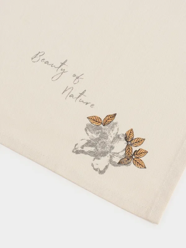 Асүйлік сүлгі, 40х60 см, мақта, сарғылт-қоңыр, Гүлдер мен жапырақтар, Bloom, image-2