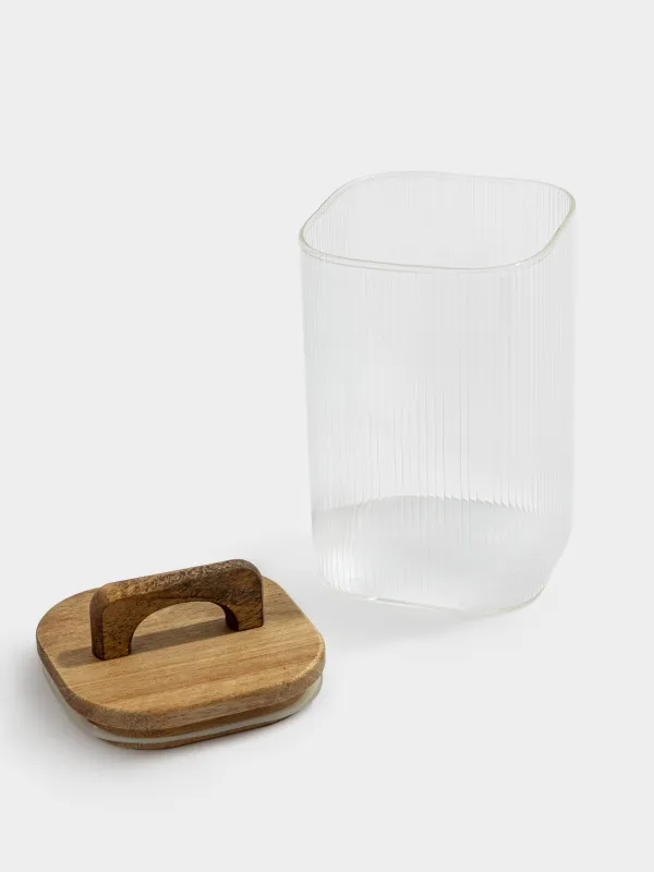 Банка для сыпучих продуктов, 1 л, Ravi wood, image-2