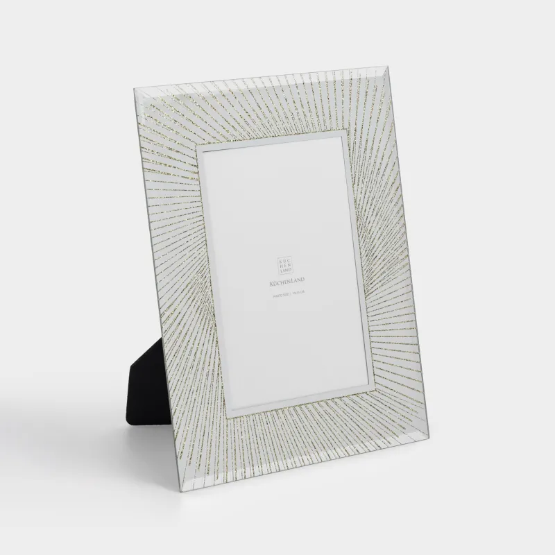 Фото жиектеме, 17х23 см, шыны, алтын, Алтын сызықтар, Actress