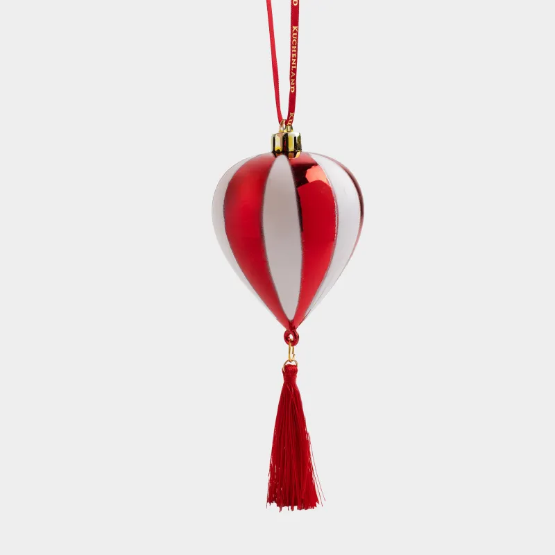 Шырша ойыншығы, 13 см, пластик, қызыл, Қылқаламы бар шар, Figure christmas