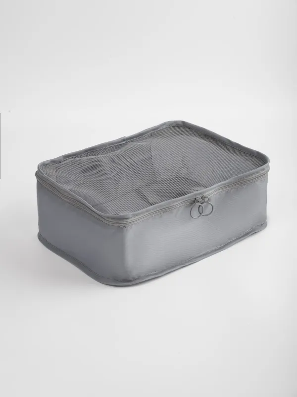 Органайзер для одежды, 34х28х11 см, M, с ремнями, саржа, серый, Travel comfort, image-1