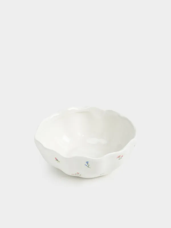 Пиала, 13х5 см, 250 мл, керамика D, молочная, Нежные цветы, El flora, image-3