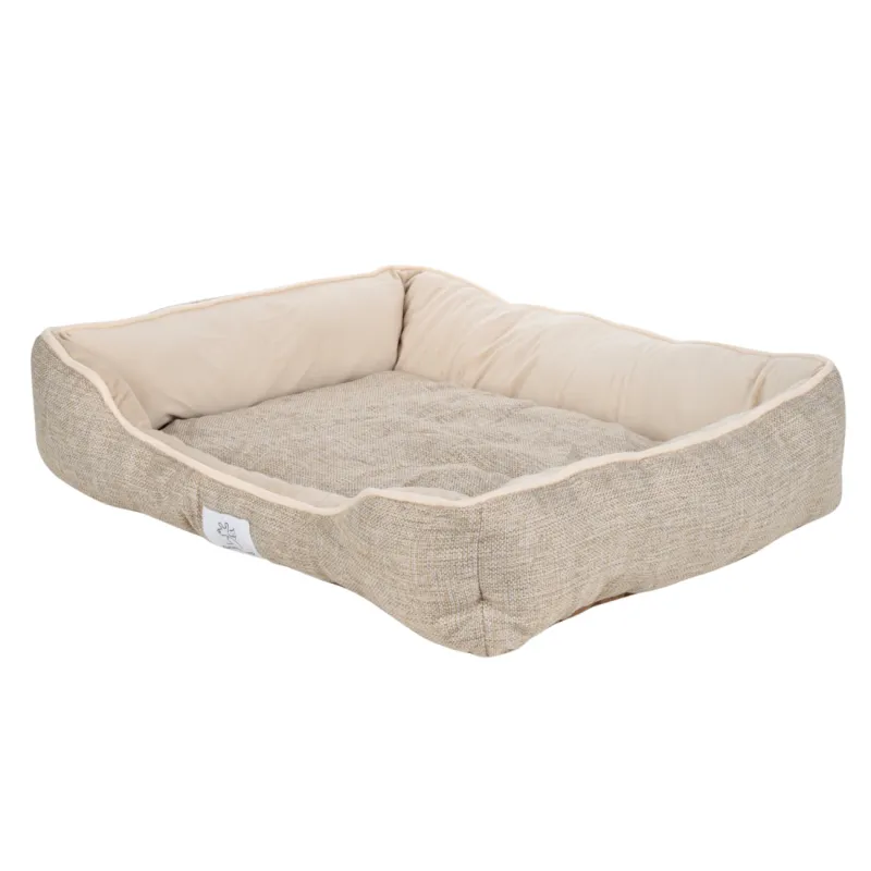 Лежак для животных, 61х50х13 см, полиэстер, бежевый, Funny pet, image-1