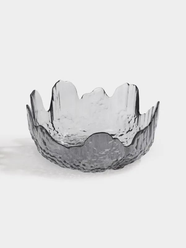 Салат ыдысы, 18х7 см, 700 мл, шыны, сұр, Nautilus color, image-3