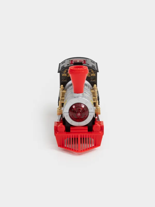 Ойыншық, 28х16 см, музыкалық, жарықтандырылған, пластик, күміс және қара, Пойыз, Game rail, image-5