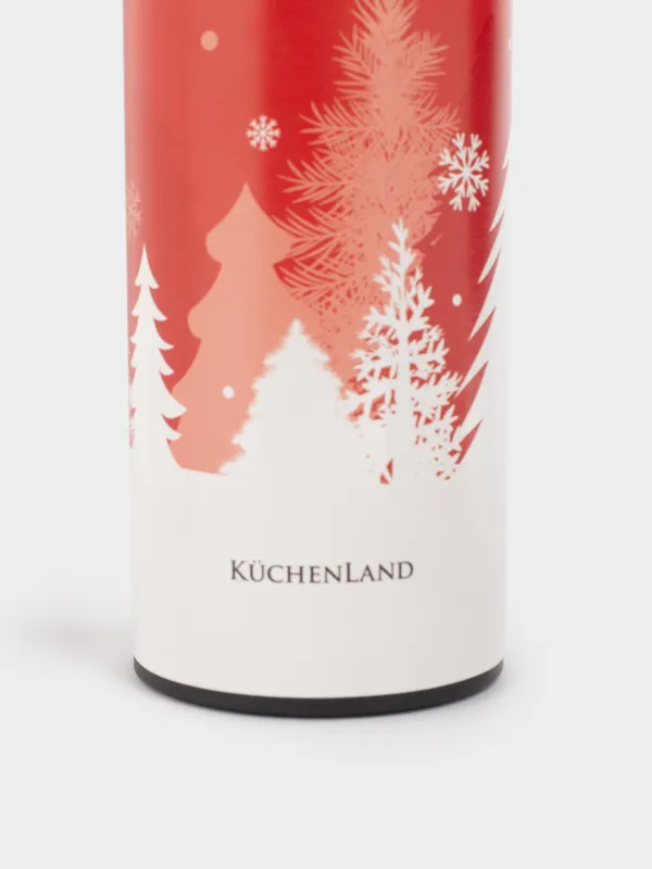 Термос, 500 мл, болат/пластик, қызыл, Қымбатты Санта, Joy, image-3