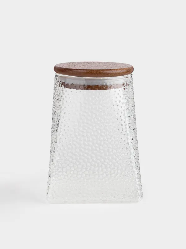 Сусымалы өнімдерге арналған құты, 750 мл, шыны/ағаш, Relli wood, image-0