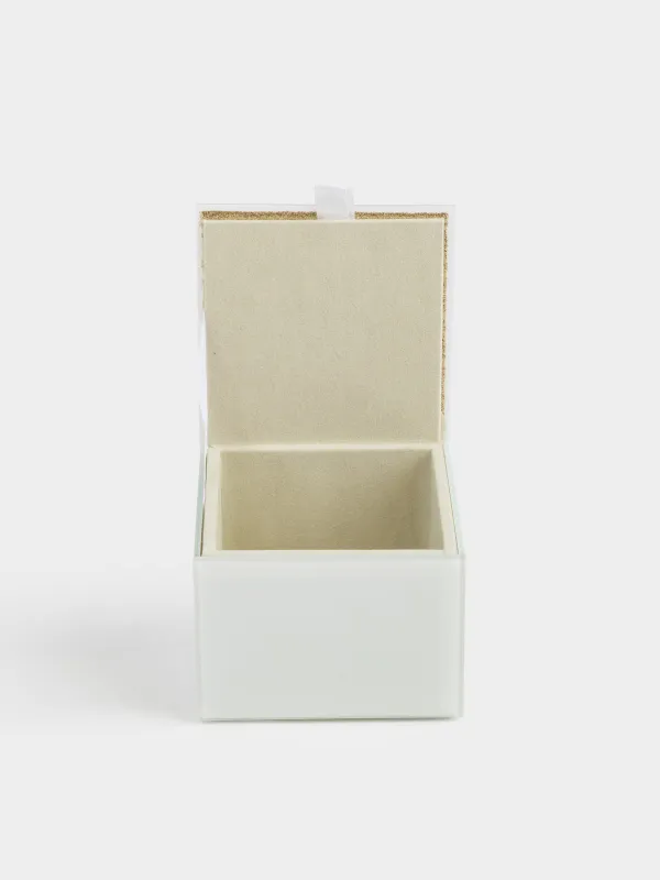 Шкатулка для украшений, 9х9 см, стекло, молочная, Лошадка, Glossy, image-3