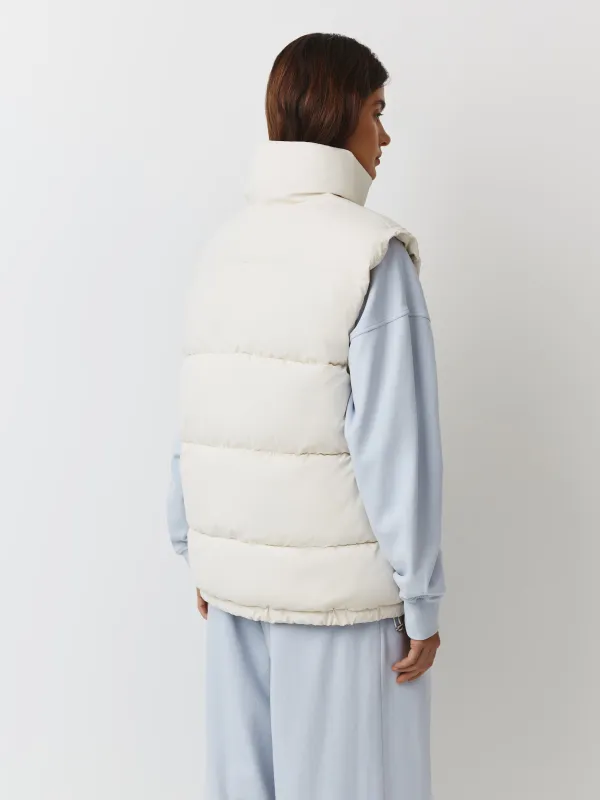 Әйелдер жилеті, өлшемі S, сырылған, полиэстер, сүт түстес, Eileen, image-4