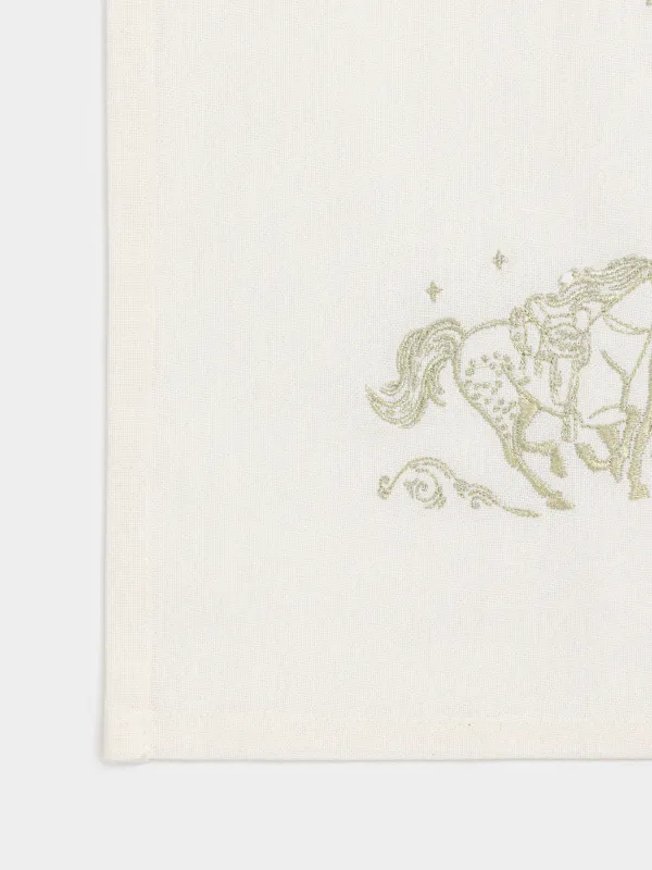 Полотенце кухонное, 40х60 см, 2 шт, хлопок, молочное/бежевое, Лошади и звезды, Stars horse, image-5