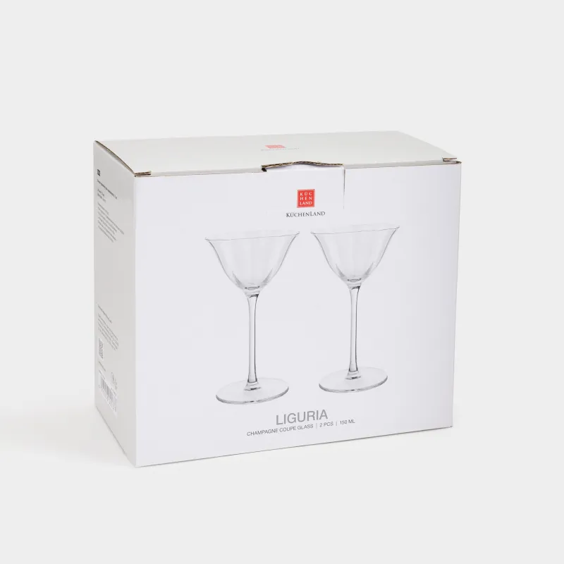 Бокал-креманка для шампанского, 150 мл, 2 шт, стекло, Liguria, image-3