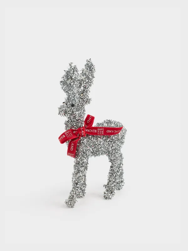 Мүсінше, 32 см, металл, күміс, Бұғы, Deer sparks, image-0