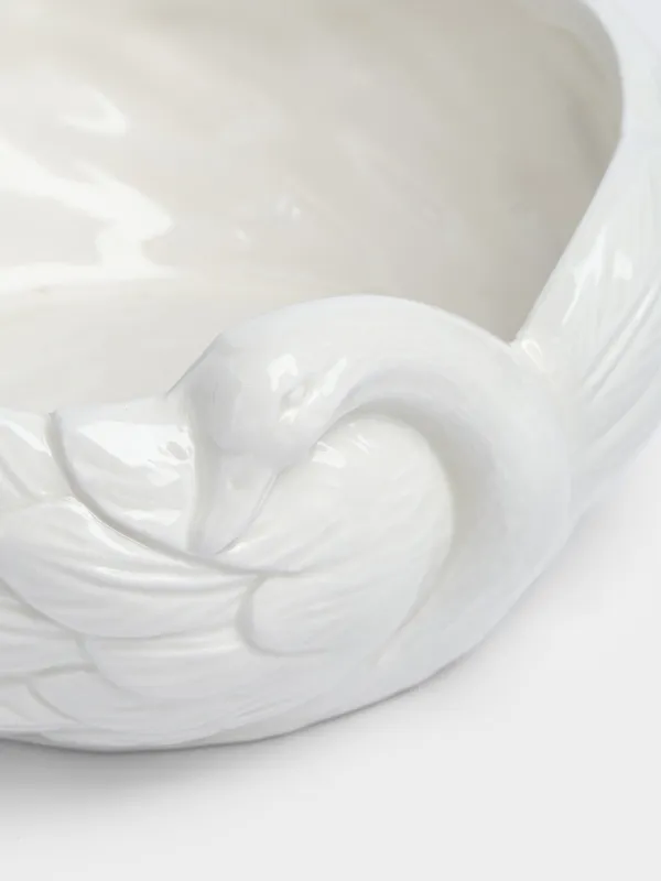 Кәмпит ыдысы, 16х7 см, керамика, ақ, Аққу, Аққу, image-3