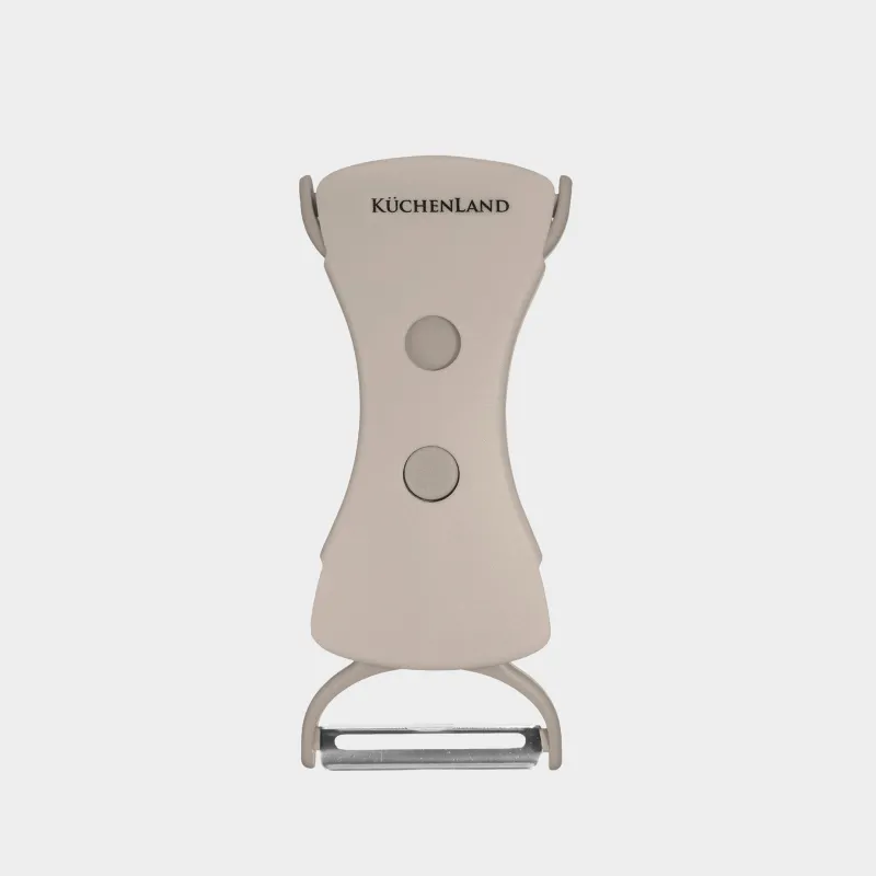 Овощечистка-резак, 13 см, двусторонняя, пластик/сталь, бежевая, Regular