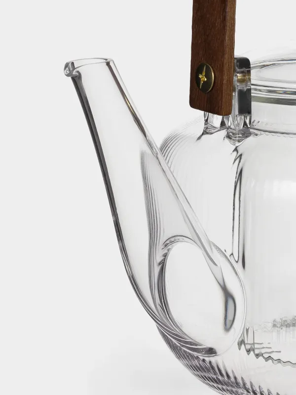 Чайник заварочный, 700 мл, стекло Б/дерево, Ribby, image-2