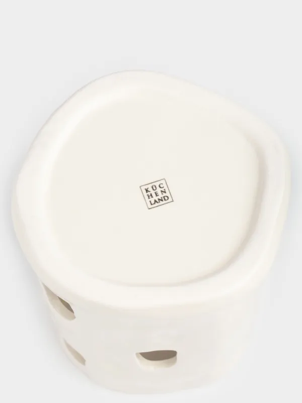 Подставка для кухонных принадлежностей, 14 см, керамика, молочная, Дом, Snow sparks, image-3