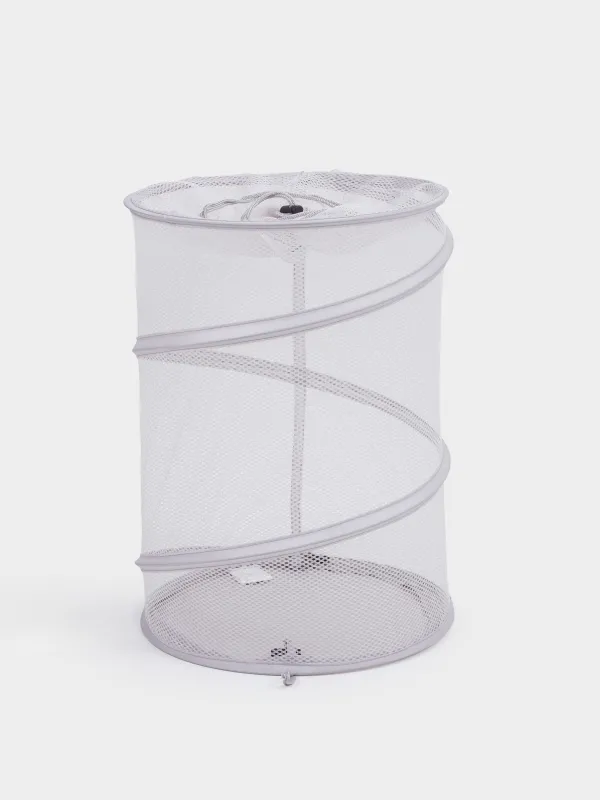 Кірге арналған себет, 46х34 см, жиналмалы, полиэстер/болат, дөңгелек, сұр-сарғылт-қоңыр, Safety, image-0