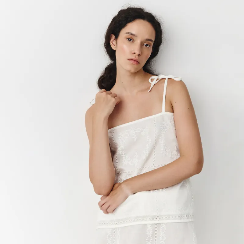 Әйелдер блузасы, өлшемі L, белдіктері бар, тенсель/полиэстер К, сүт түстес, Lysandra