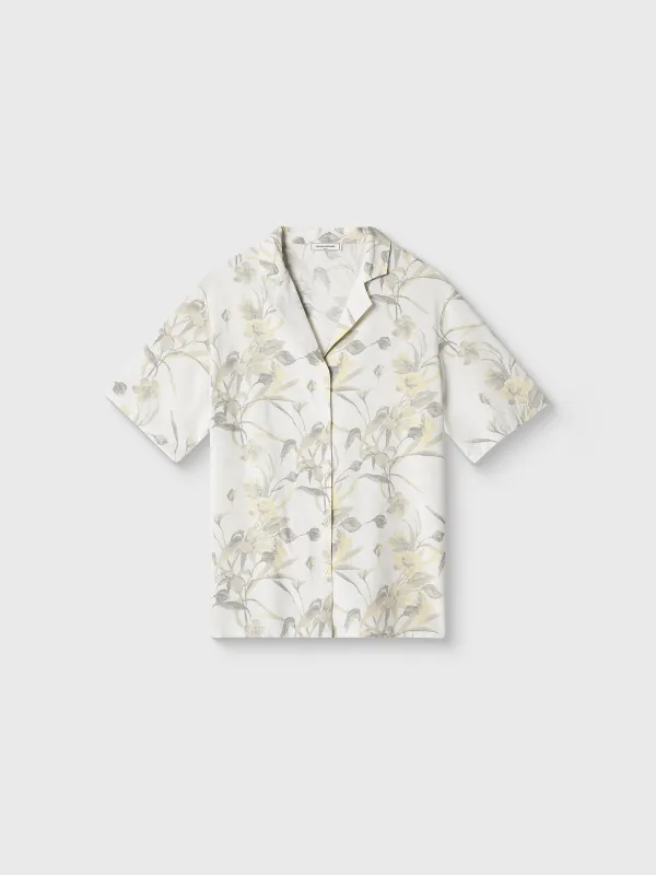 Әйелдер жейдесі, үйге арналған, өлшемі S, қысқа жеңді, вискоза, сұр, Жапырақтар, Leksli, image-4