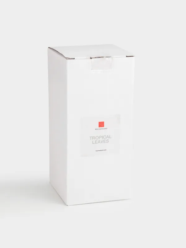 Диспенсер для жидкого мыла, 350 мл, стекло, зеленый, Тропические листья, Tropical leaves, image-4