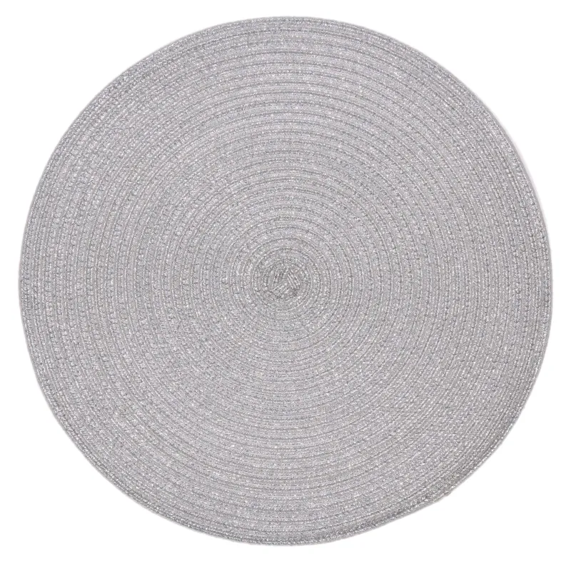 Аспап астындағы майлық, 38 см, полиэстер, дөңгелек, күміс, Rotary shine