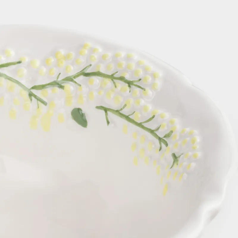 Салатник, 15х7 см, 400 мл, керамика D, белый, Мимоза, Crumple flower, image-6