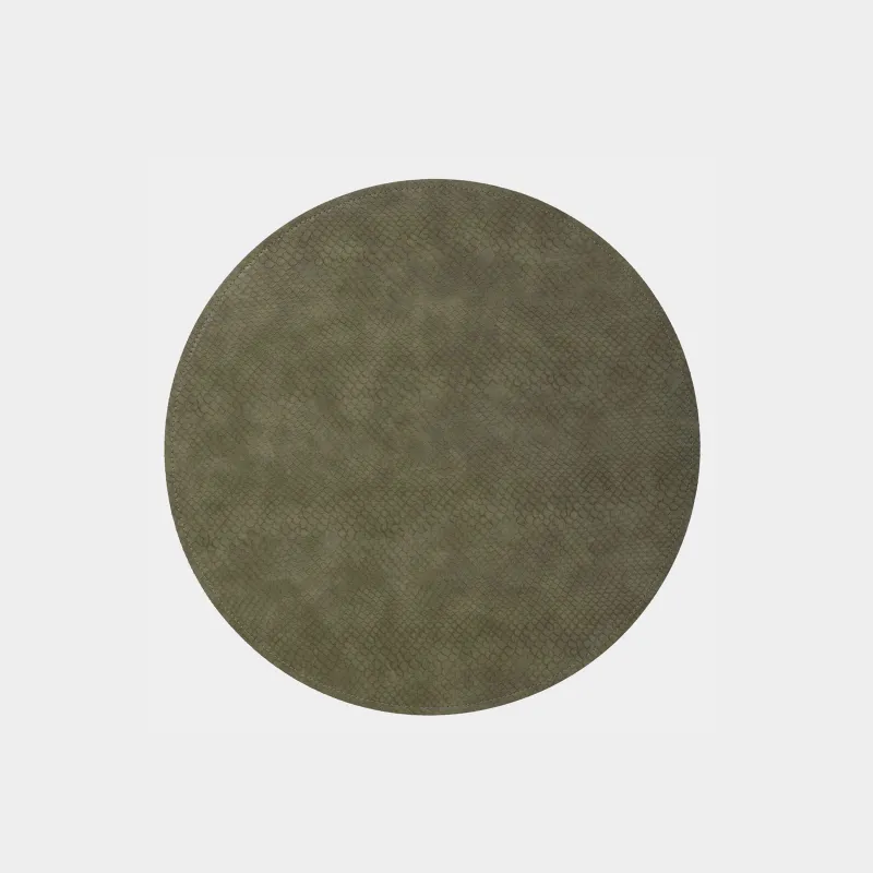 Аспаптарға арналған майлық, 38 см, екі жақты, ПВХ, дөңгелек, жасыл/қоңыр, Жылан қабыршақтары, Rock