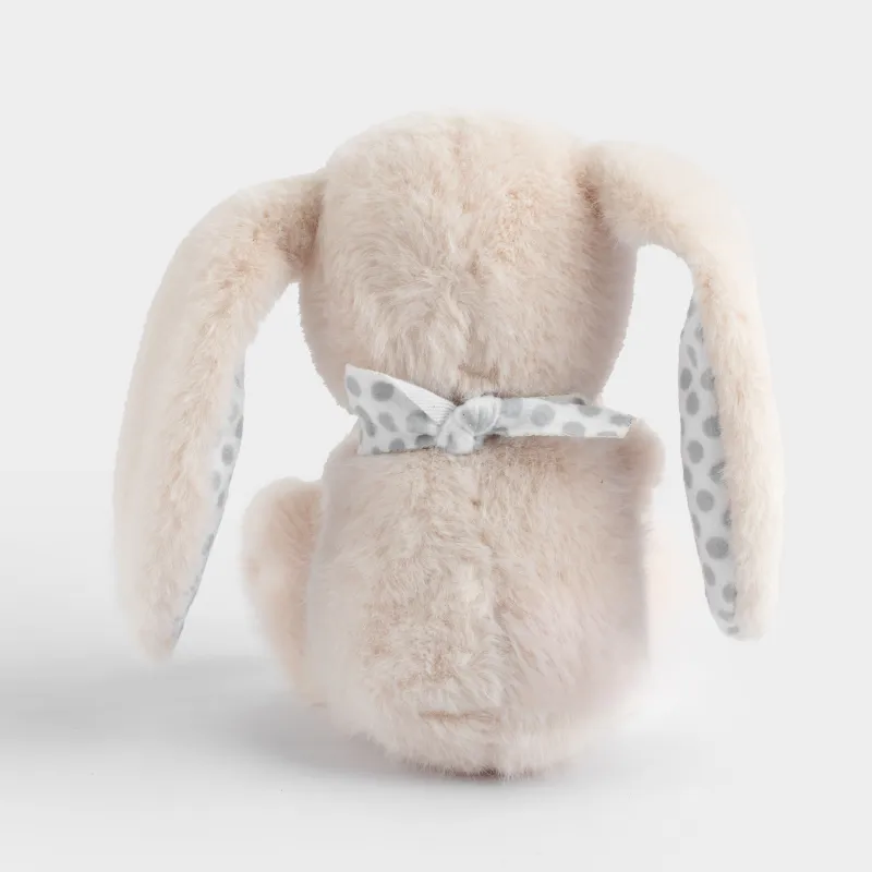 Сылдырмақ ойыншық, 23 см, жұмсақ, полиэстер/ағаш, сарғылт-қоңыр, Сақинасы бар қоян, Rabbit, image-4