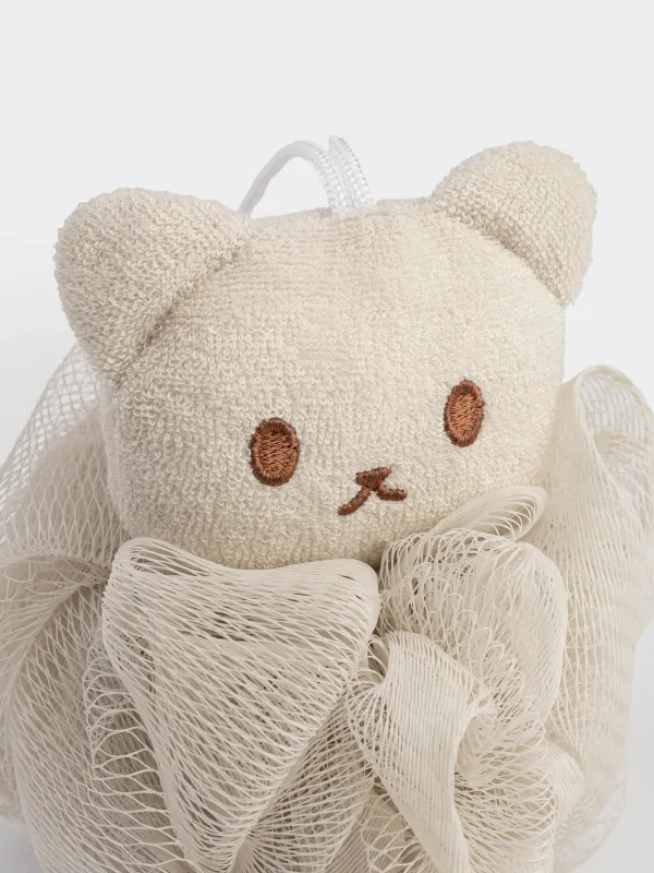 Денені жууға арналған жөке, 12х10 см, балаларға арналған, полиэтилен/полиэстер, сүт түстес, Мысық, Friend spa, image-2