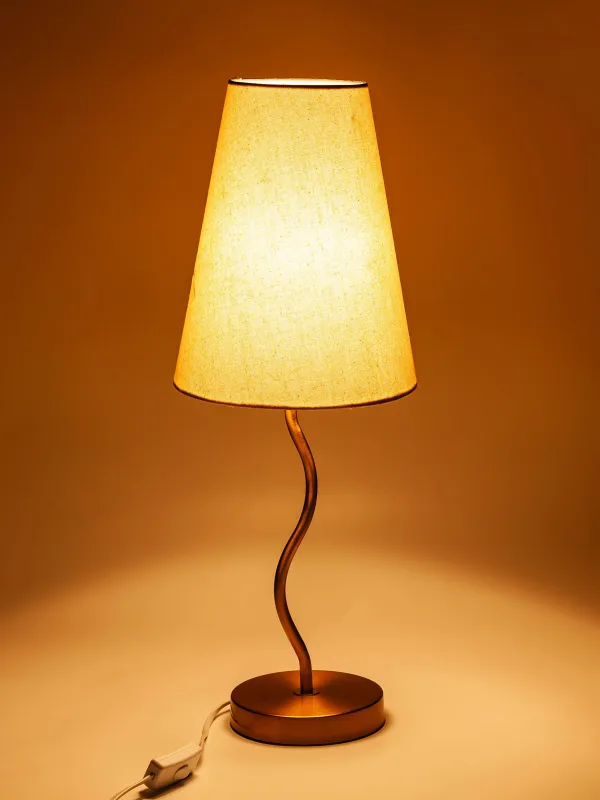 Үстел шамы, 59 см, металл/поликоттон, сарғылт-қоңыр және алтын, Impulses light, image-4