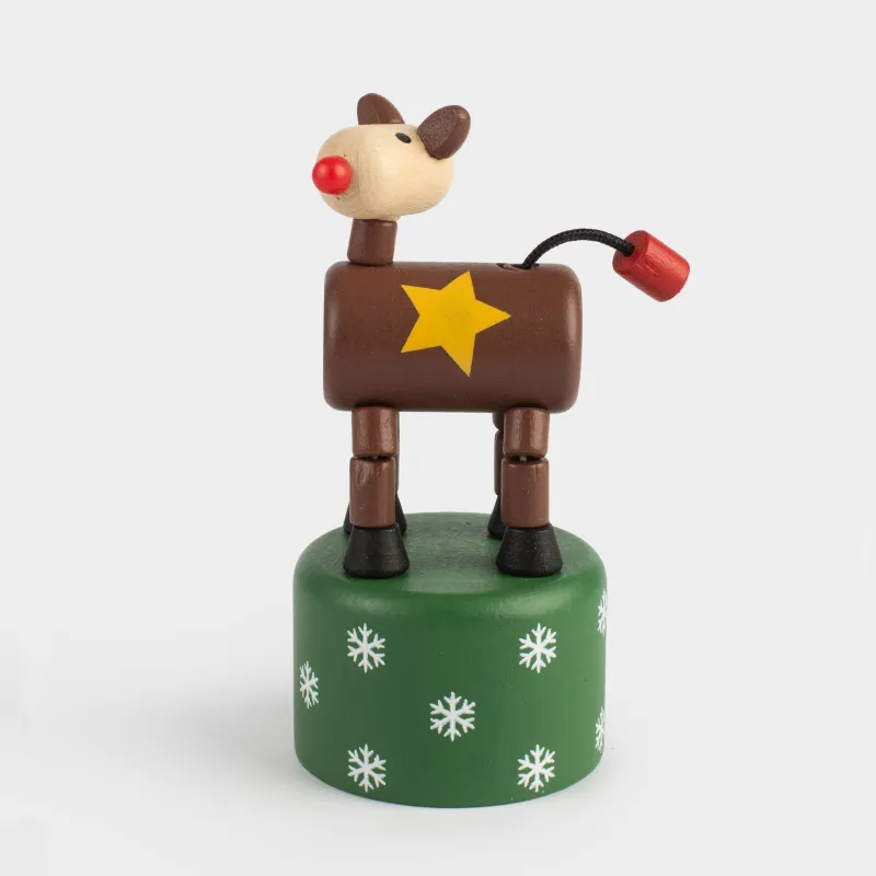 Ойыншық, 10х5 см, тартқыш, ағаш, қоңыр, Ит, Dog