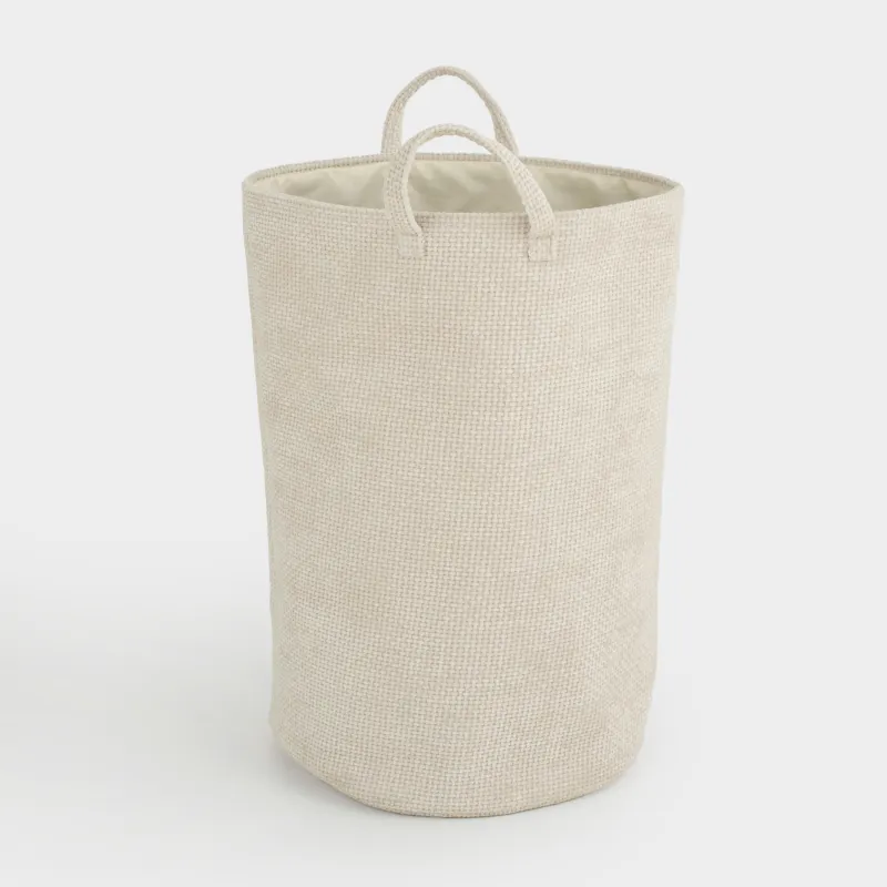 Іш киімді сақтауға арналған сөмке, 55х36 см, тұтқалары бар, полиэстер, дөңгелек, сүт түстес, Laundry, image-0