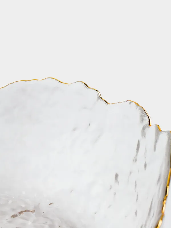 Салат ыдысы, 20х9 см, 1,1 л, шыны, алтын жиегі бар, Nautilus gold, image-2