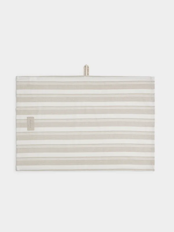 Асүйлік сүлгі, 40х60 см, 3 дана, мақта, сарғылт-қоңыр/қоңыр, Жолақтар, Stripes kitchen, image-3