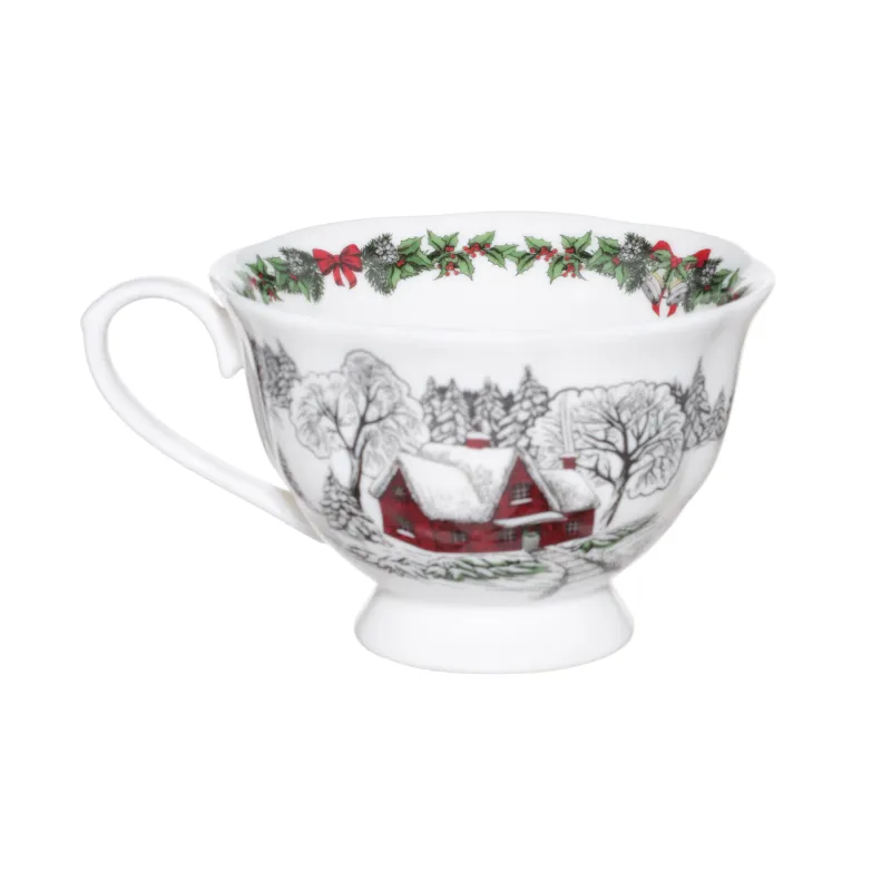 Пара чайная, 1 перс, 2 пр, 200 мл, фарфор N, белая, Дом в лесу, Forest house, image-2