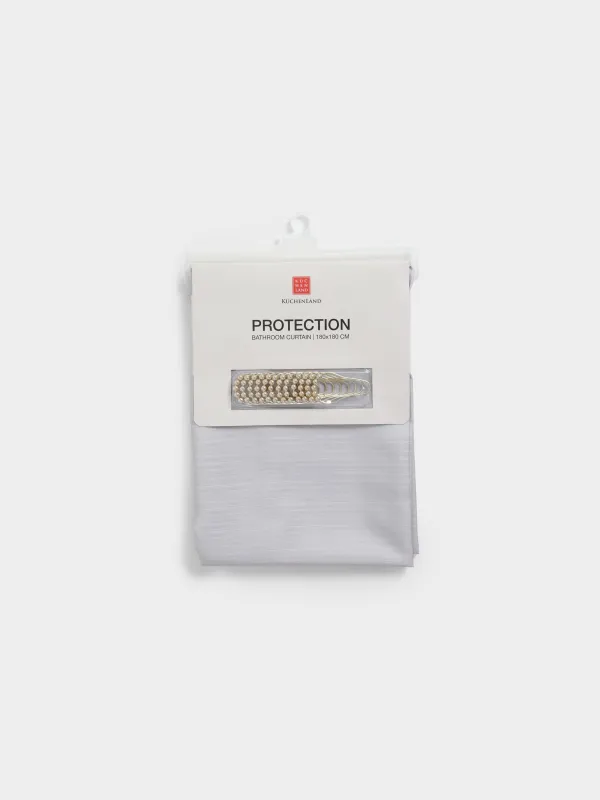 Штора для ванной, с кольцами, полиэстер/металл, Protection, image-0