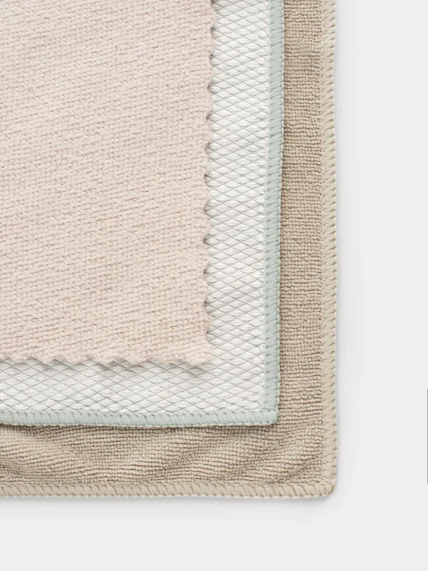 Набор тряпок для уборки, 32х32 см, 3 шт, многофункциональный, микрофибра, цветной, Clean, image-2