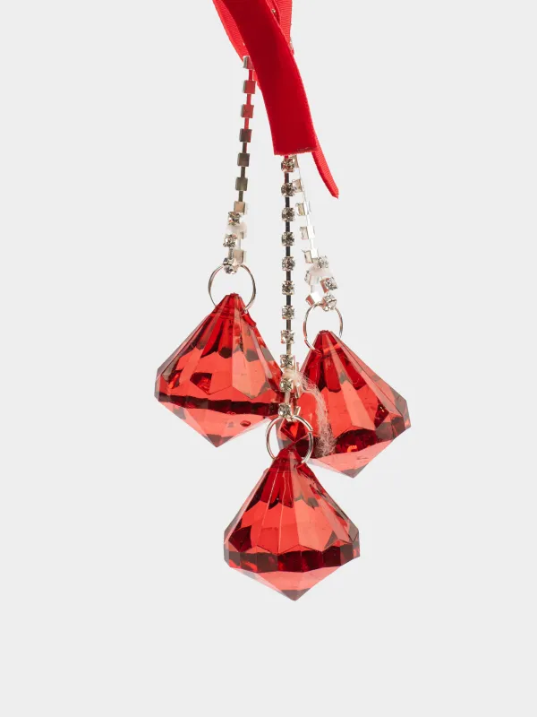 Шырша ойыншығы, 3 см, акрил, қызыл, Кристалдар, Ice crystal, image-1