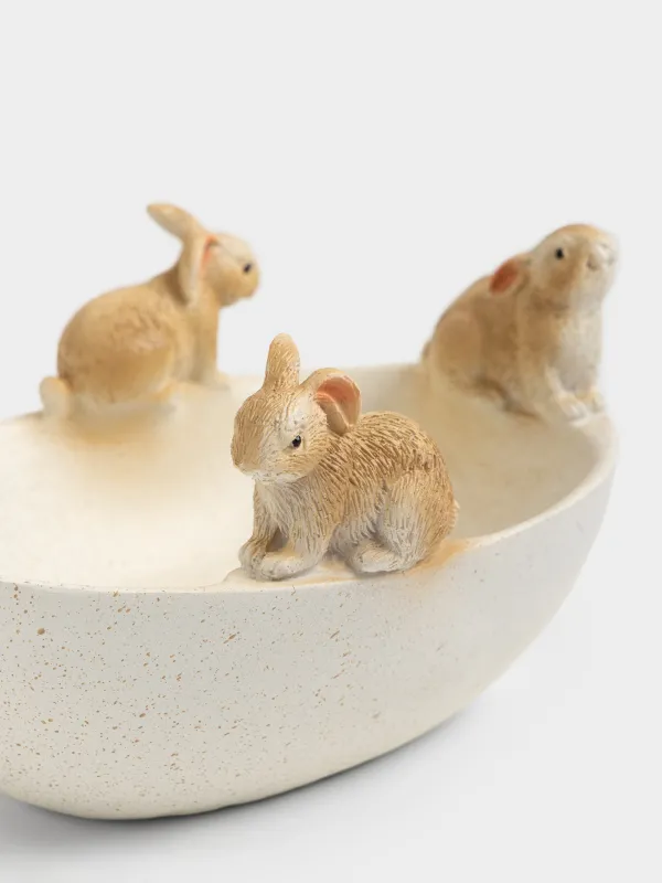 Блюдо декоративное, 18х13х9 см, Кролики, Easter lace, image-2