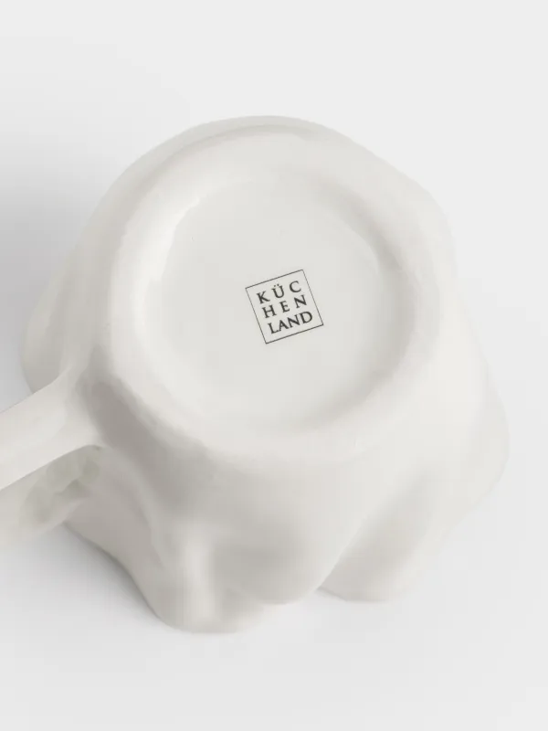 Саптыаяқ, 400 мл, керамика, ақ, Ботакөз, Crumple flower, image-4