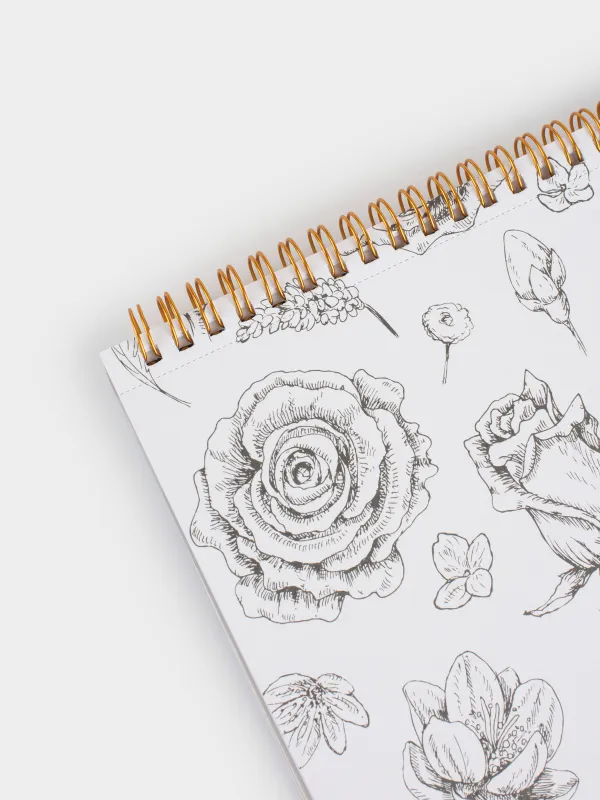 Бояуға арналған Альбом, 21х21 см, 24 парақ, сақиналарда, романс, Draw, image-6