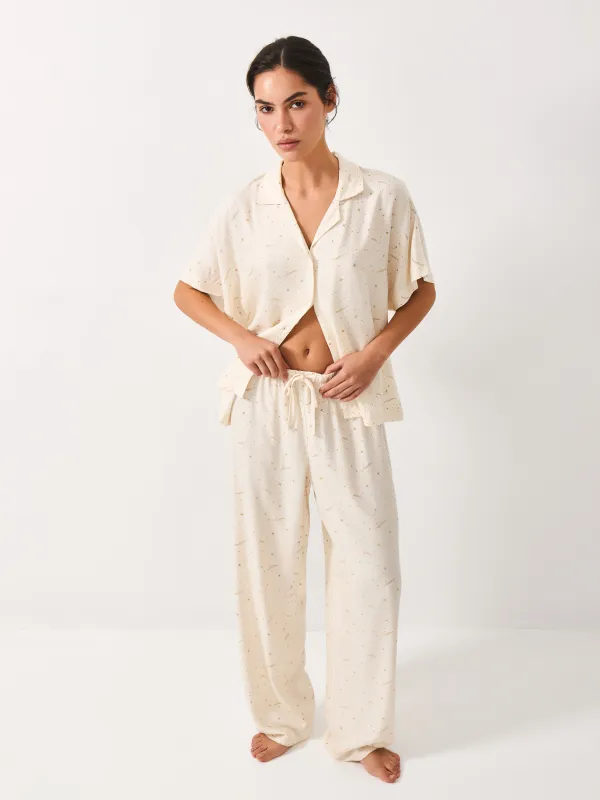 Брюки домашние, молочные, Dina, image-4