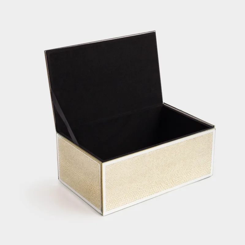 Зергерлік қобдиша, 21х13 см, шыны, алтын, Жылан принті, Snake print, image-6